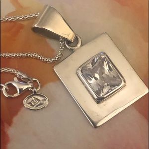 Silpada Sterling Silver Cubic Zirconia Pendant Necklace.